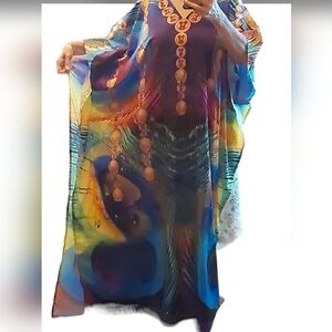 Beautiful Mock Jeweled kaftan/MuuMuu